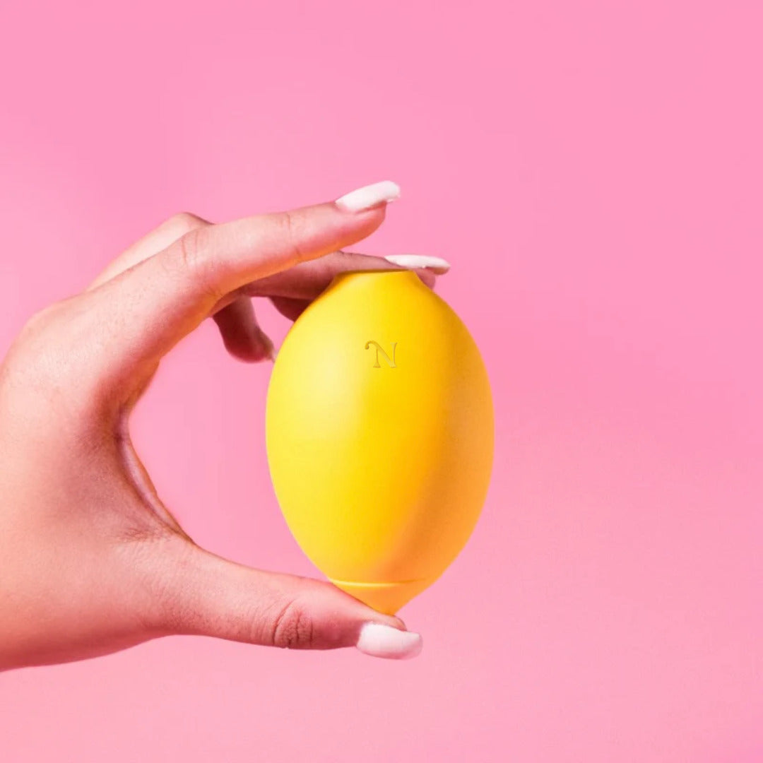 Lemon sexual toy close-up